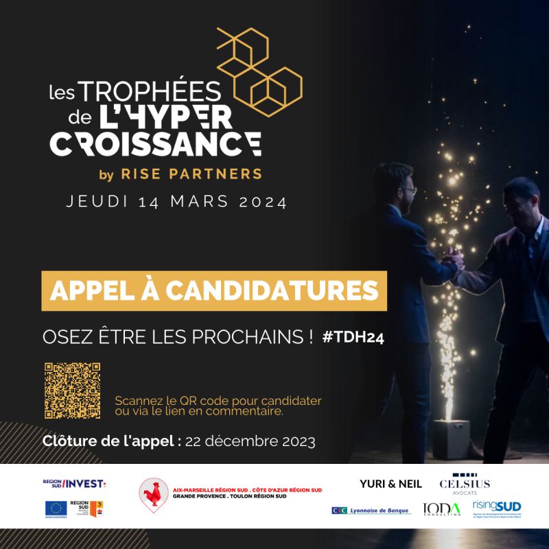Les Trophées de l’Hypercroissance 2024 par Rise Partners jusqu’au 22 décembre