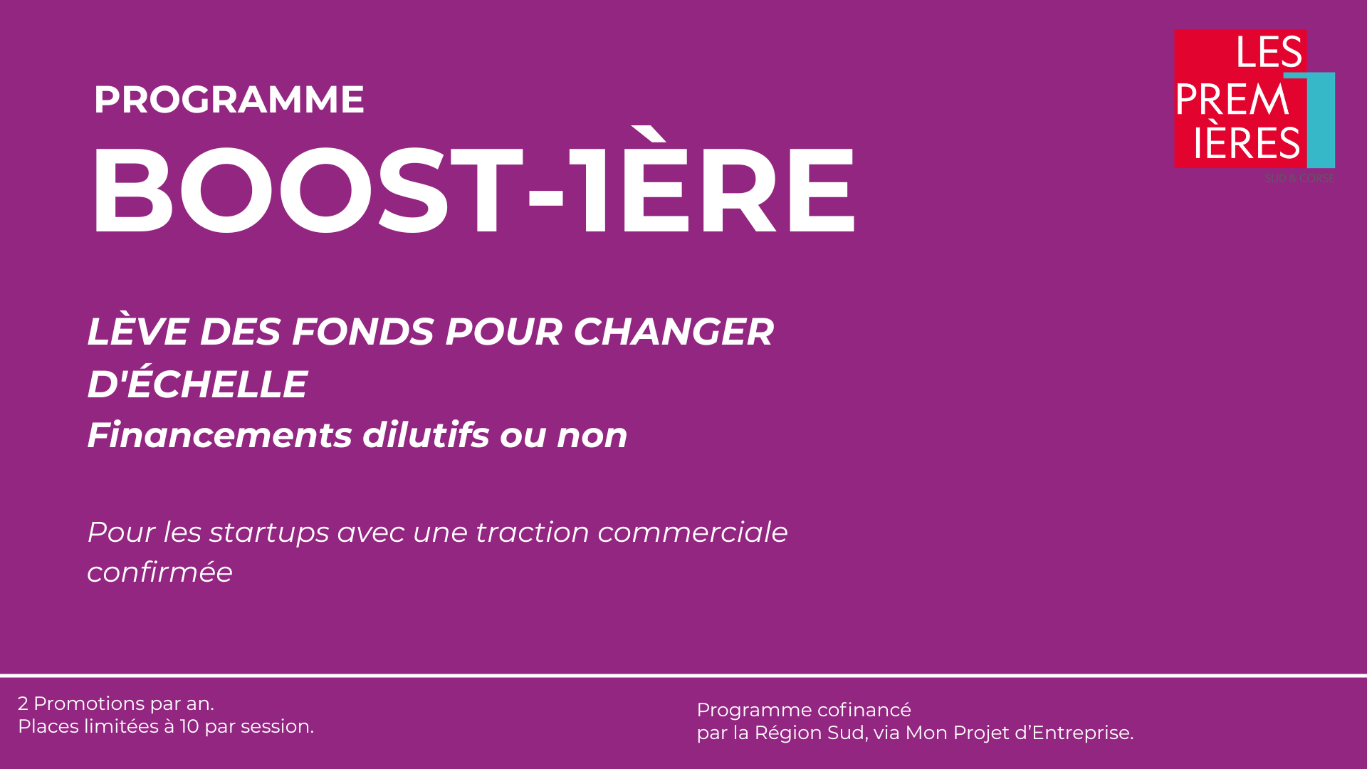 Programme BOOST-1ère  jusqu&rsquo;au 3 avril