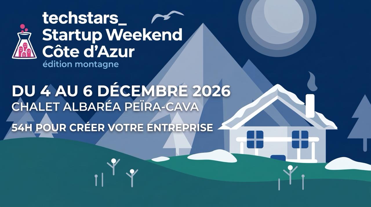 Startup Weekend Côte d’Azur 2026 – du 4 au 6 décembre